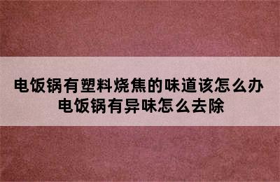 电饭锅有塑料烧焦的味道该怎么办 电饭锅有异味怎么去除